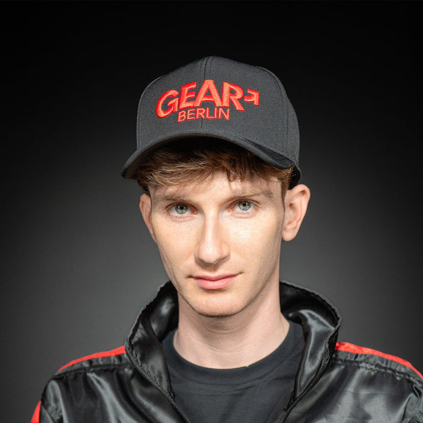 GEAR CRUISE CAP CURVED BLK/RED SNAP