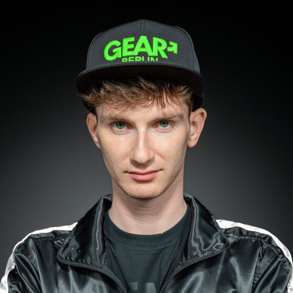 GEAR CRUISE CAP FLAT BLK/GRN SNAP