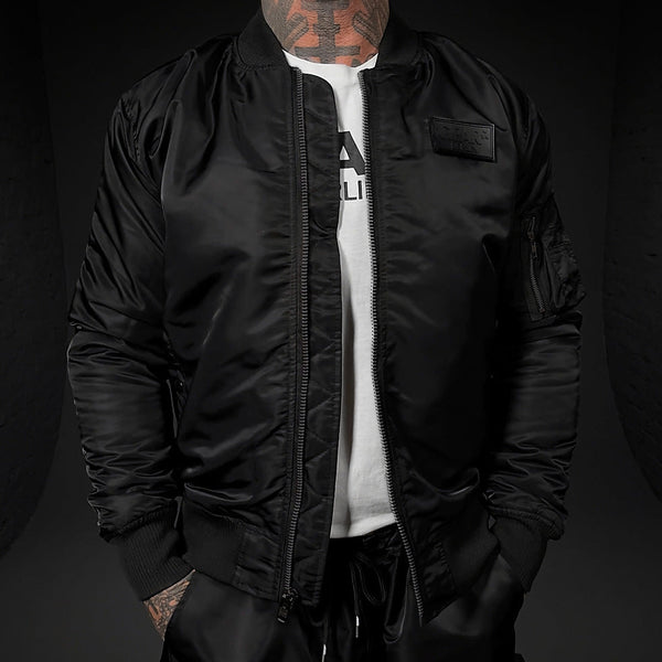 FLIGHT JACKET CAMDEN BLK NYLON