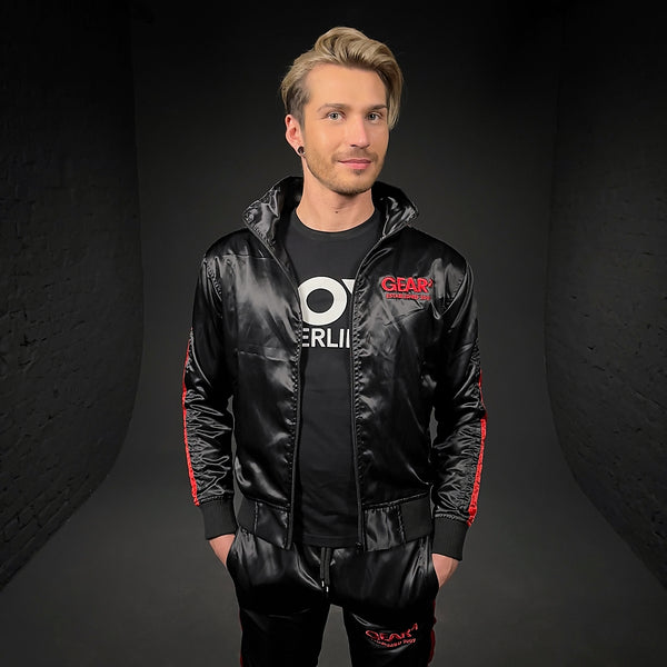 NYLON KINKSTER TRACK JACKET BLK/RED