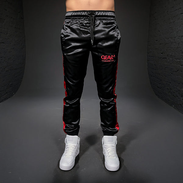 NYLON KINKSTER TRACK PANT BLK/RED