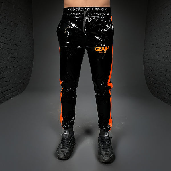 PVC PLAYER TRACK PANT BLK/ORN