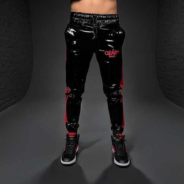 PVC PLAYER TRACK PANT BLK/RED