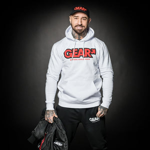 
            
                Load image into Gallery viewer, SQUADRON HOODIE WHITE BLK/RED
            
        