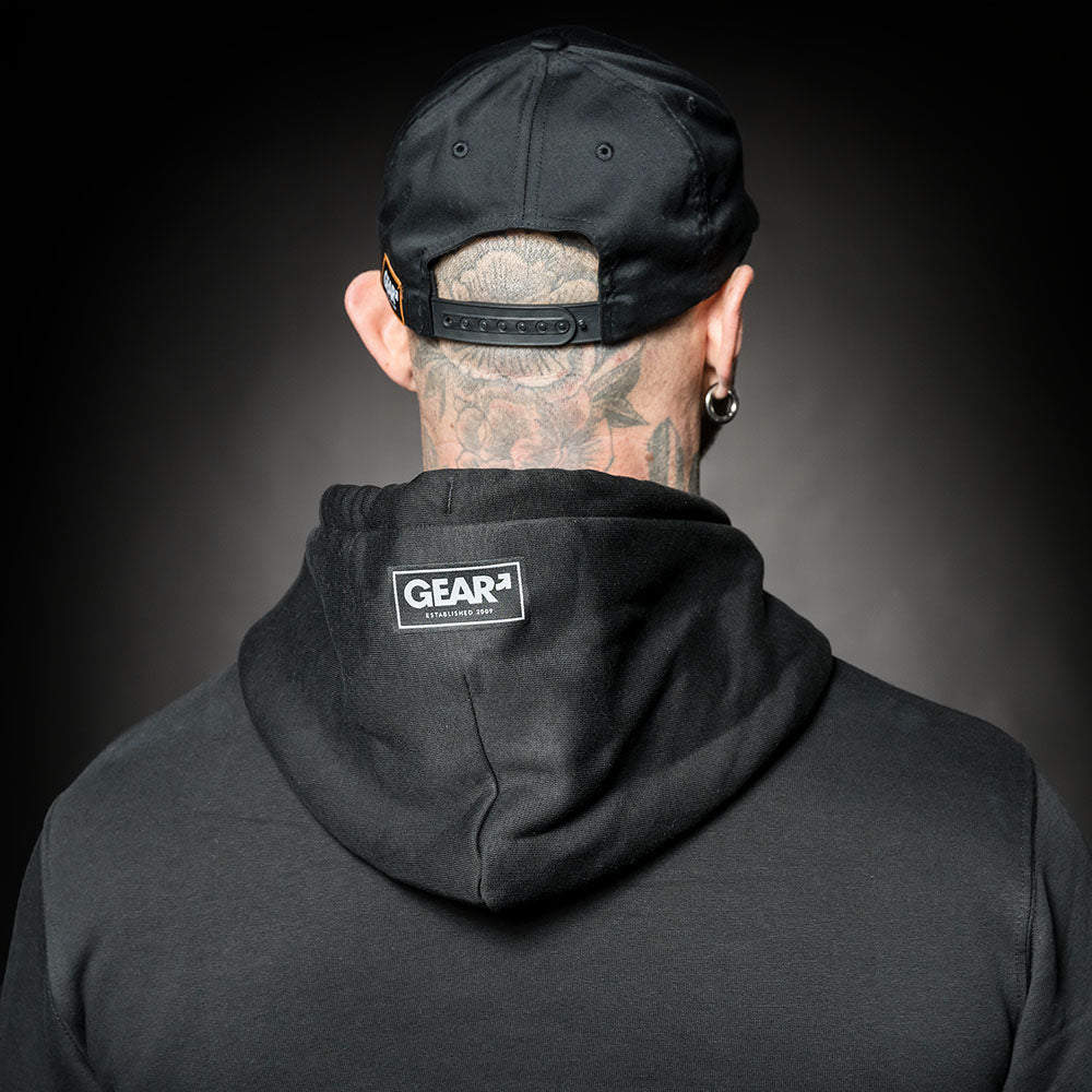 SQUADRON HOODIE BLACK WHT