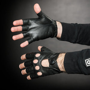 FINGERLESS LEATHER GLOVES